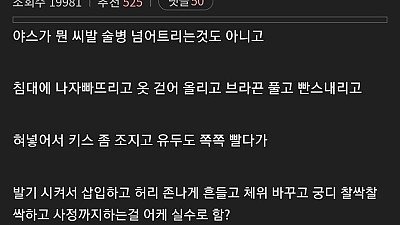 술먹고 떡친걸 실수했다는게 어이없는 디씨인