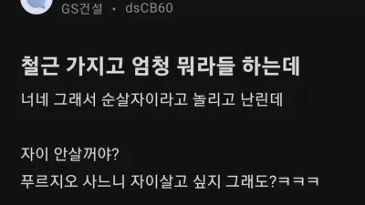 갑자기 발작하는 gs건설 블라인드
